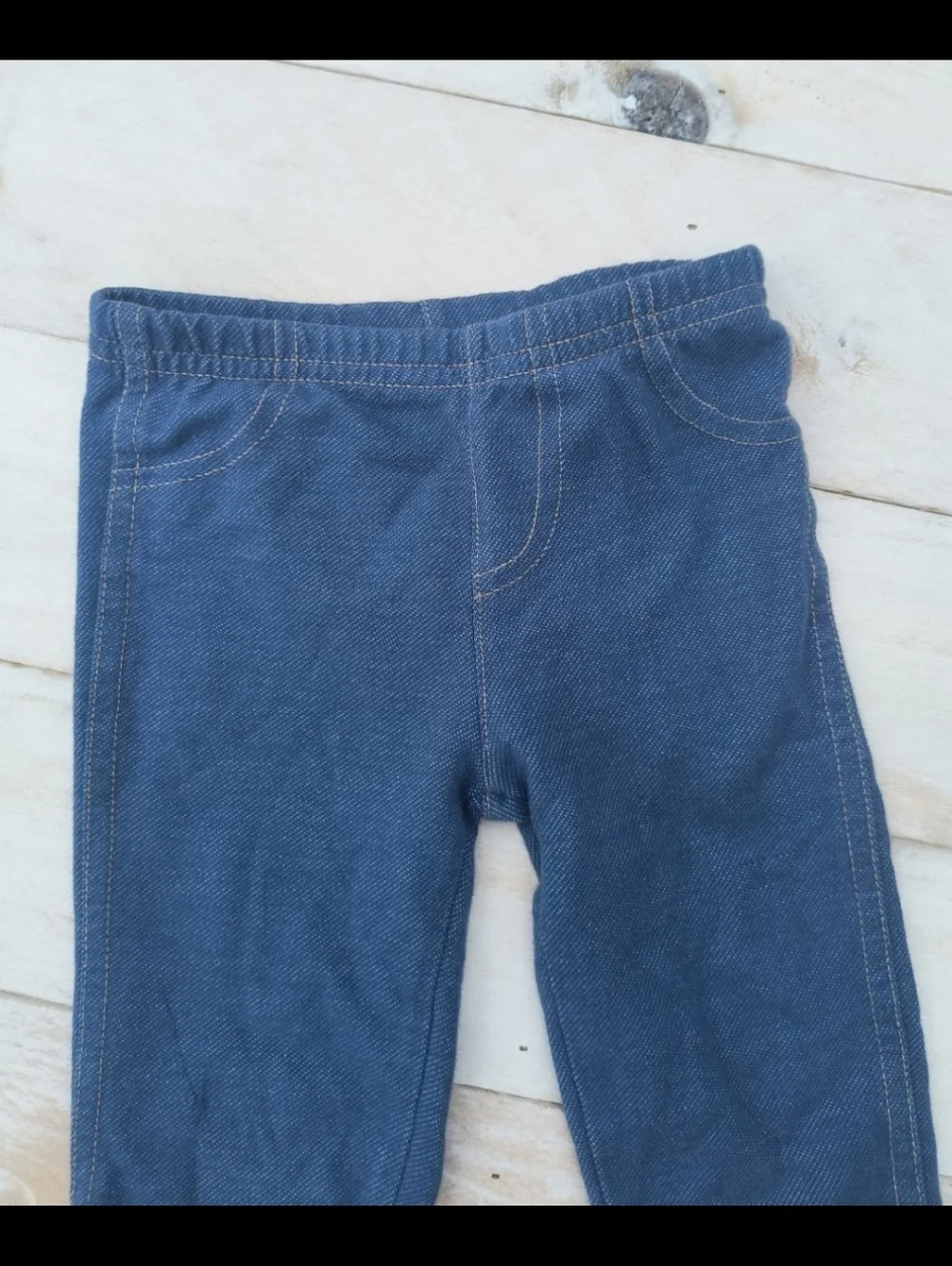 Carter's Baby Girls Leggings Pants Denim Blue Size 24 Months Stretchy Bottoms